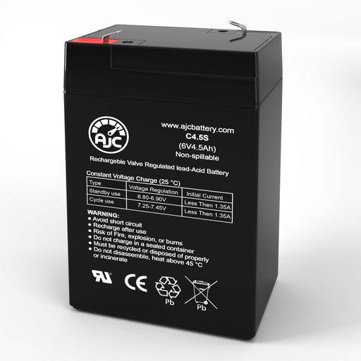 AJC Battery Brand Replacement for Werker WKA6-5F 6V 4.5Ah Versiegelte Bleisäure Ersatz-Akku-1