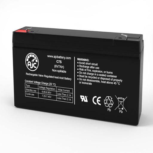 CooPower CP6-7.2 6V 7Ah Versiegelte Bleisäure Ersatz-Akku-1