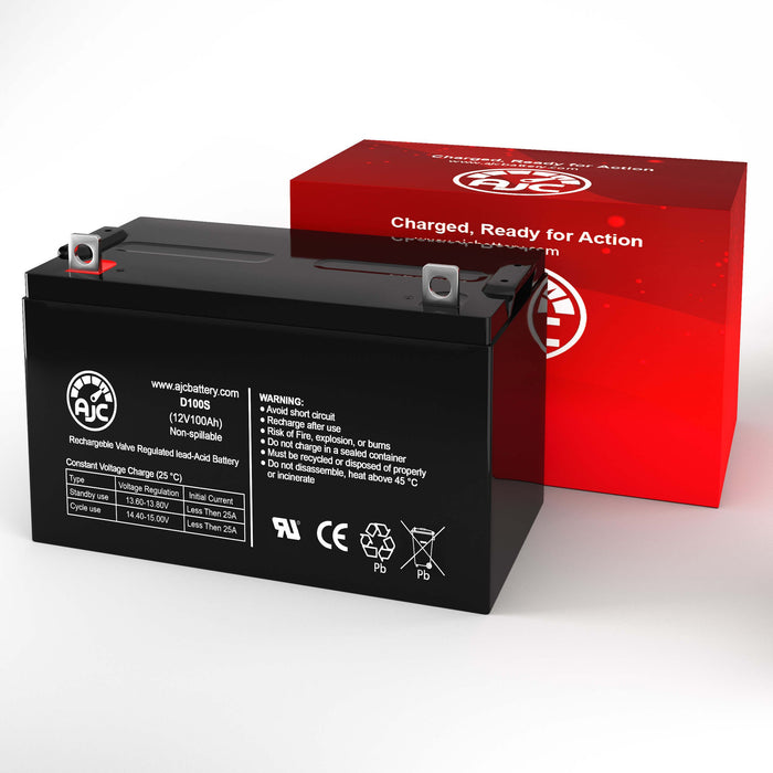 AJC Battery 12 Volt 100Ah Versiegelte Bleisäure Ersatz-Akku-2