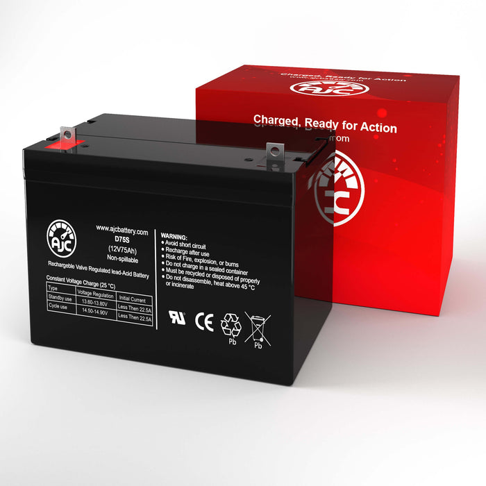 AJC Battery 12 Volt 75Ah Versiegelte Bleisäure Ersatz-Akku-2